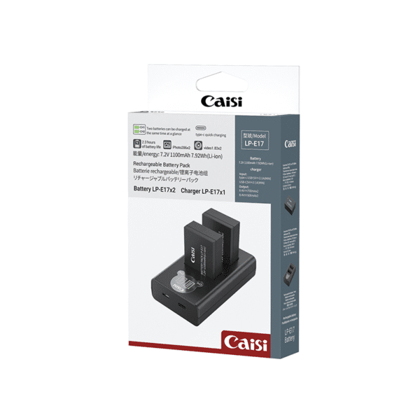 Caisi LP-E17 Battery + Dual Charger Kit