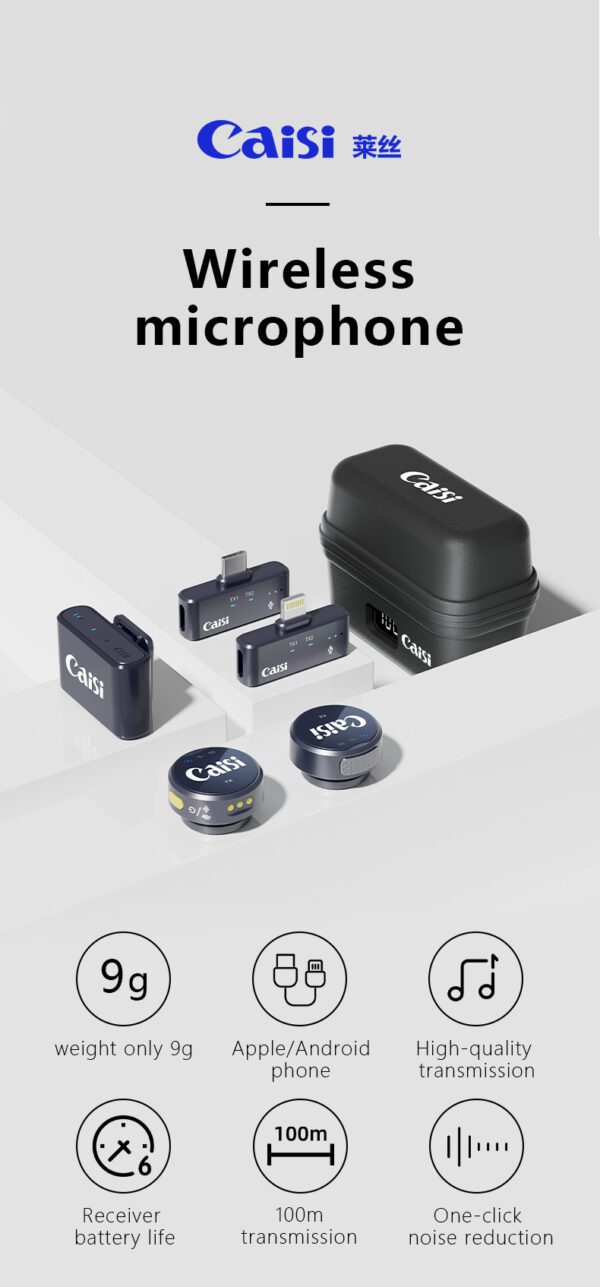 Caisi Mic One – Lightweight Wireless Microphone for Smartphones - Image 7