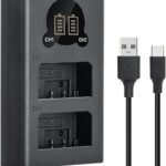 Caisi CS-LP-E8 Dual Battery Charger for Canon LP-E8 Batteries
